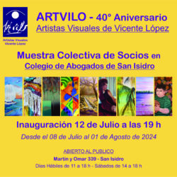 Muestra ARTVILO 40 Años en Colegio de Abogados de San Isidro